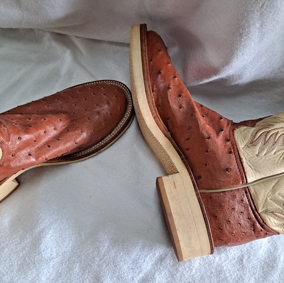TONY LAMA OSTRICH MENS BOOTS - Picture 4 of 14
